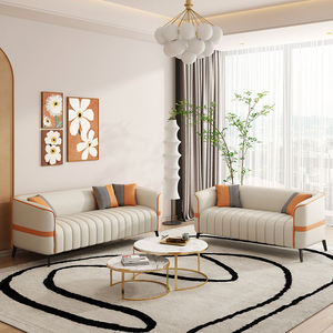 <span class=keywords><strong>Canapé</strong></span> compact moderne et minimaliste deux/trois places <span class=keywords><strong>pour</strong></span> petit salon, appartement locatif et réception professionnelle - Product Image 4