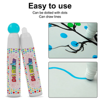 KHY Lot de 12 marqueurs à points Jumbo pour enfants Marqueur de bingo fluorescent Commerce Dessin créatif Ensemble de tampons de bingo