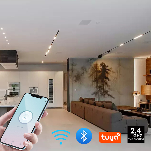 New Ultra-thin Ceiling Lamp System With 48vled High-end Linear Intelligent Magnetic Track Light