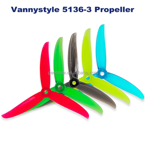 Hélices Gemfan Vannystyle 5136-3 pour drone UAV, 2CW + 2CCW, 5,15 pouces, pas de 3,6 pouces, montage M5, 5136, 3 pales, PC, pièces de drone de course - Product Image 1