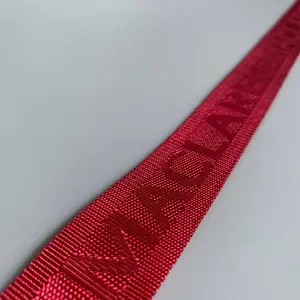 Correas de tejido Jacquard para bolsos, de alta calidad, con logotipo personalizable, de nailon ecológico, personalizadas, 1,05mm