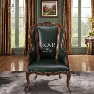 Sillón de cuero clásico, comodidad y estilo atemporales para ambientes de sala de estar elegantes - Product Image 3