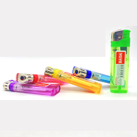 Briquet de camping classique Dongyi BAIDA, transparent, premium, piézo, fin, en plastique, au butane