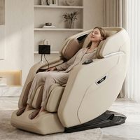 Fauteuil de massage musical Bluetooth, corps entier, zéro gravité, 4D, avec rail SL, chauffant et inclinable