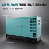 Generator Diesel Portabel 40kW Auto Start Remote Start Rendah Kebisingan 50kVA untuk Cadangan Darurat di Lokasi Konstruksi