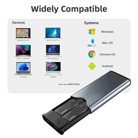 Caja para SSD de Doble Bahía para M.2 NVME PCIe NGFF SATA, Protocolo Dual Tipo C 10Gbps, Carcasa Externa para Disco Duro SSD M2