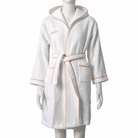 Peignoir de luxe en coton pour hôtel et spa avec capuche, pour femme, fabrication directe, confortable, pour toutes les saisons