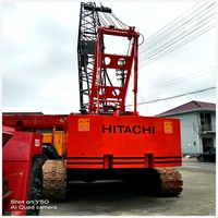 Grue sur chenilles Hitachi KH180 d'occasion, 50 tonnes, moteur Hino 150KW, machinerie de levage lourd hydraulique, d'origine japonaise, prête à être expédiée