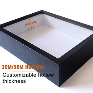 Cornice per Foto 3D Effetto Ombra in MDF con Grana del Legno Nera e Bianca, Varie Misure (<span class=keywords><strong>3</strong></span>", 6", 8", 10", 11", A4) e Profondità (1.5cm, 3cm, 5cm) - Product Image 3