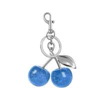 Porte-clés pour femme Cherry, accessoire de voiture exquis, cadeau élégant pour couple, vente en gros d'usine, alliage de zinc électroplaqué, marque DANSHUN