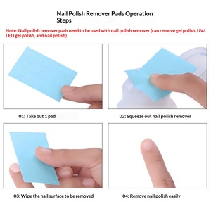 Lingettes jetables en boîte pour le retrait du vernis à ongles, lingettes nettoyantes pour gel dur, pour manucure et dépose par trempage - Product Image 2