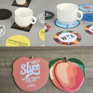 Sous-verre promotionnel personnalisé en carton absorbant de 4 pouces pour fêtes et bières - Product Image 4