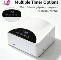 Nouvelle conception, lampe UV pour ongles à séchage rapide, grande capacité, 5 minuteurs, lampe UV LED professionnelle pour salon de manucure, double zone