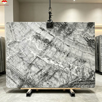 Marbre naturel Cathaya Grey en argent de pin italien pour comptoir de cuisine, îlot, meuble-lavabo de salle de bain et escalier