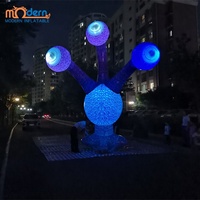 Ballon gonflable de créature d'yeux extraterrestres de 5m pour la fête de festival de musique thématique