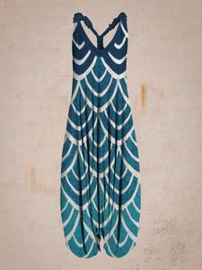 Boho Casual <strong>Jumpsuits</strong> Women Casual Floral Print Rompers Loose Plus <strong>Size</strong> Casual Sleeveless Strappy <strong>Jumpsuit</strong> Vintage Ethnic Style - Product Image 2