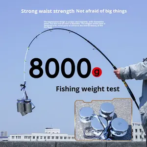 Canna da Pesca Leggera per Barche Piccole e Zattere Costiere 30 #   50 #   80 #   Coltello Universale per Frutta a Otto Lame, Bianco, Lunghezza Piegata 126cm - Product Image 5