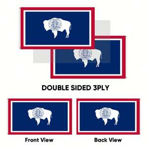 थोक 3x5 फीट वायमिंग पेनेटेंट झंडे 68 डी/100 डी पॉलिएस्टर अनुकूलन योग्य सभी देशों के फास्ट डिलीवरी विश्वसनीय आपूर्तिकर्ता - Product Image 3