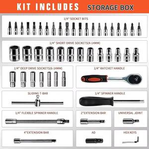 Juego de Herramientas Mecánicas Manuales Multifuncionales 53 en 1, Juego de Llaves de Trinquete y Destornilladores para Reparaciones en el Hogar, en Caja, 53 Piezas - Product Image 5