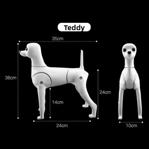 Modèle de tête de chien Teddy/<span class=keywords><strong>Labrador</strong></span>/Poodle pour la pratique du toilettage des animaux de compagnie, avec fausse fourrure en fibre et structure squelettique - Product Image 3