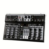 Console de mixage numérique stéréo 8 canaux TNH UX8 professionnelle audio, vidéo et éclairage, utilisée pour l'enregistrement, le DJ, le direct en ligne et le karaoké
