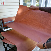 Rouleau de papier d'emballage de qualité alimentaire, 1 kg, en feuille, Jumbo Kraft étanche et résistant à la graisse, couleur rose et pêche, vente en gros