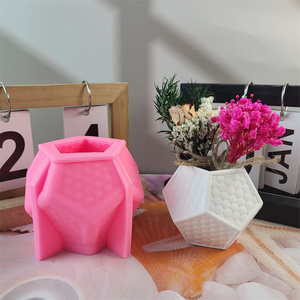 Moldes de fundición de resina hechos a mano para adornos decorativos DIY estilo Ins moldes de maceta de silicona W0110 - Product Image 1