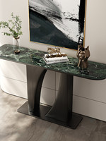 Console d'entrée en marbre de style italien, luxe léger, moderne et simple, avec structure modulaire et personnalisation possible