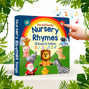 Livre sonore interactif éducatif pour l'apprentissage précoce, animaux de la ferme, comptes en vers, bouton sonore, livre de lecture pour enfants d'âge préscolaire - Product Image 1
