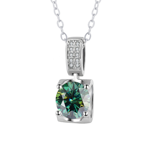 Collana da Donna Trendy con Ciondolo a Testa di Toro Micro-Pavé Unico in Moissanite, Placcata Argento S925 <span class=keywords><strong>Oro</strong></span> Bianco, Colore <span class=keywords><strong>D</strong></span>, per Uso Quotidiano - Product Image 4