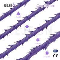 R DDP Fio Cog Thread Hilos PDO/PCL/PLLA Coréen 18/19g 60/100mm ISO/CE pour l'esthétique, la formation, le lifting du visage, OEM MOQ 100 PACKS