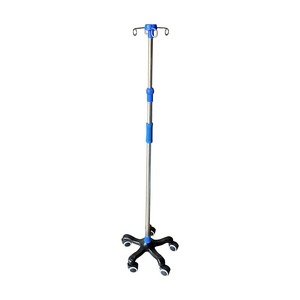 5-Point Floor-Standing IV Pole for Clinic & Ward, Mobile Adjustable-Height Infusion Stand/Hanger - Product Image 6