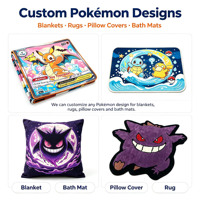 Couverture et coussin personnalisés, peluche Pokémon, couverture de canapé douce et mignonne, lit pour chien, chambre d'enfant, couverture d'hiver de luxe imprimée