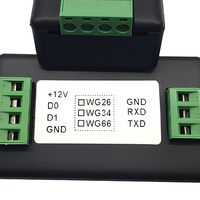Convertisseur de transmission bidirectionnel Wiegand 26/34/66/48/37 bits vers terminal RS232 (RXD, TXD) pour portes tournantes