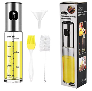 Botella pulverizadora de aceite de <span class=keywords><strong>oliva</strong></span> de vidrio de lujo de 100ML para cocinar ensalada barbacoa hornear asar - Product Image 1