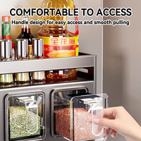Porte-bouteilles d'épices mural multifonctionnel Organisateur de cuisine pour porte-articles divers Accessoires de maison Boîtes de rangement