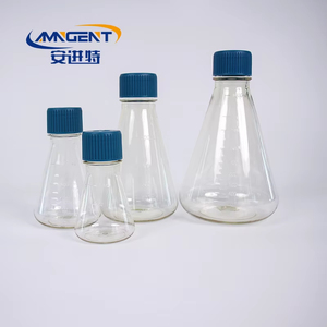 AMNGENT PC tappo a vite in plastica da laboratorio uso Erlenmeyer fiaschetta triangolare beuta conica da laboratorio trasparente - Product Image 4