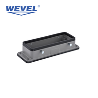 Connecteur robuste étanche IP65, insert de prise aviation rectangulaire, coque en aluminium, divers modèles de broches, CE RoHS