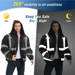 เสื้อแจ็คเก็ตนิรภัยผ้าฝ้ายผสมโพลีเอสเตอร์คุณภาพสูง ระบายอากาศได้ดี พร้อมแถบสะท้อนแสงและโลโก้สั่งทำได้ - Product Image 6