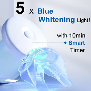 Kit Sbiancante per Denti Wireless Rijie Smile con Logo Personalizzato, Lampada LED a Luce Fredda, 3 Siringhe di Gel Senza Perossido da 3ml, Confezione <span class=keywords><strong>Regalo</strong></span> di Lusso - Product Image 5