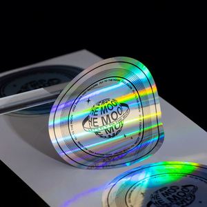 Customized Printing Hologram Vinyl Stickers Maker Waterproof Permanent <b>Adhesive</b> <b>PVC</b> Custom Brand logo Decorative Stickers - Product Image 4