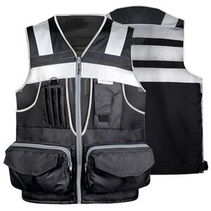 Gilet di Sicurezza SMASYS con Chiusura a Cerniera, Alta Visibilità, Design Multi-Tasche, Gilet Riflettente per Lavoro 3M - Product Image 1