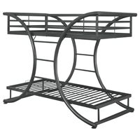 Lit superposé à double étage avec structure en métal, forte capacité de charge, design moderne pour l'école, l'hôpital, l'appartement, couleur personnalisée