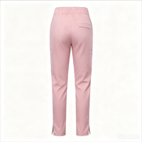 Pantalon de travail médical à cordon élastique, multi-poches, poches latérales zippées, ourlet fendu, uniforme d'infirmière, pantalon de bloc opératoire
