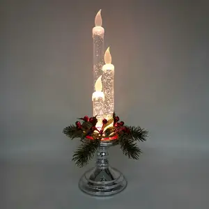Décoration de noël, lampe de Table, éclairage Led, lanterne de neige, bougie populaire