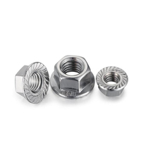 M6 M8 M10 M12 Acier inoxydable SS 304 316 316L Écrou hexagonal dentelé avec bride DIN6923