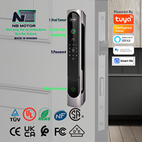 NB Motor Tuya WiFi Reconnaissance faciale Interphone actif Serrure de porte Poignée intelligente Accès sans clé Contrôle APP pour hôtels appartements