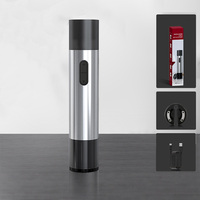 Nouveau design, ouvre-bouteille automatique 2-en-1 pour vin et bière avec coupe-capsule électrique rechargeable par USB (plastique)