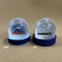 Dôme à eau en plastique acrylique écologique avec paillettes flottantes, insert photo pour globe photo, 2 pièces, pour la maison