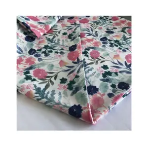 Popular Design bedding fabric 100% polyester beautiful flower pattern disperse printed fabric for girls bedding